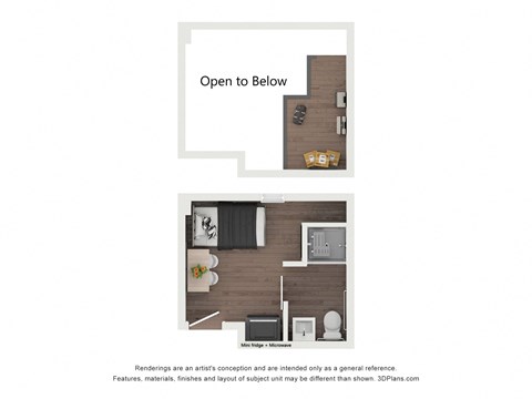 Floor plan for studio, 194 sqft